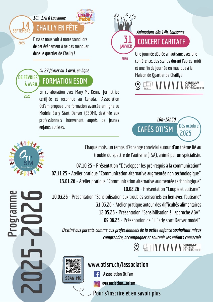 programme evenements otism 25 26